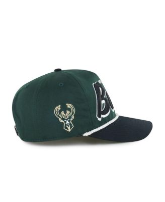'47 Men's Hunter Green/Black Milwaukee Bucks Drop Shadow Rope Hitch Adjustable Hat