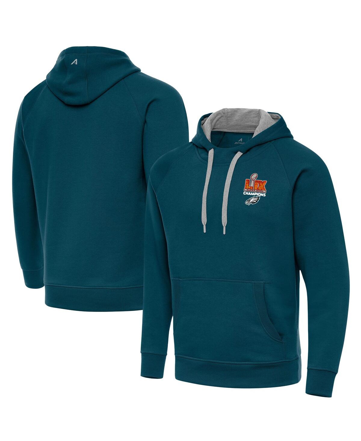 Men's Midnight Green Super Bowl Lix Champions Victory Pullover Hoodie - Green