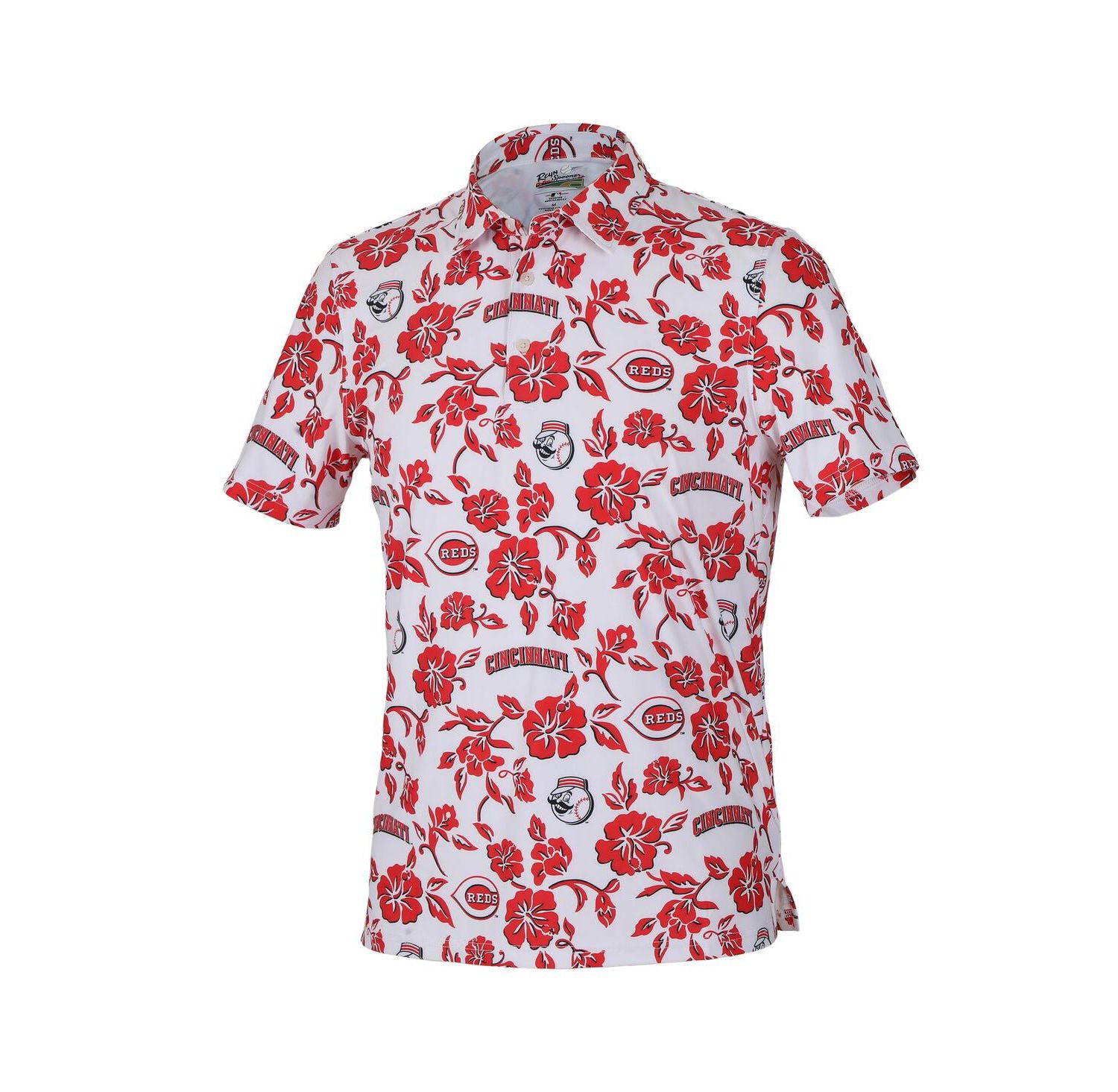 Men's White Cincinnati Reds Pua Performance Polo Shirt