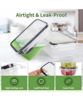 32 Pcs (16Pack) BPA-free Food Storage Containers Set with Lids
