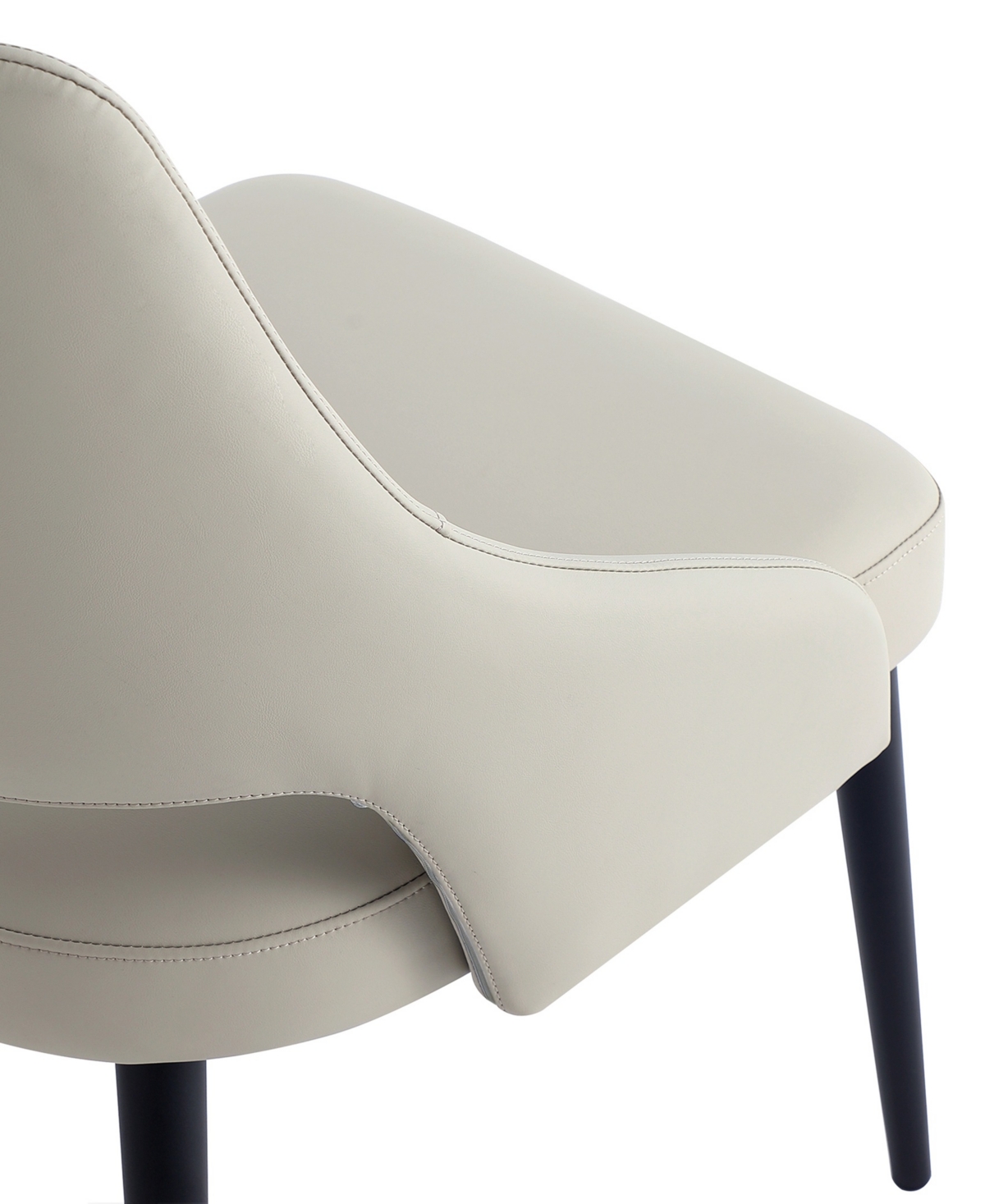 Manhattan Comfort Tremont Leatherette Upholstered Dining Chair In Gray