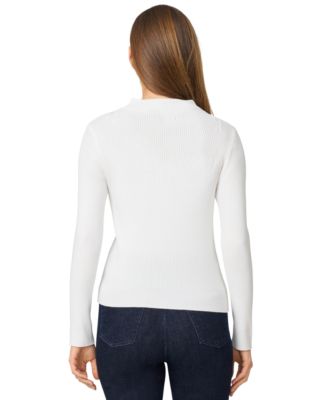 Women's Mock-Neck Rib-Knit Sweater 