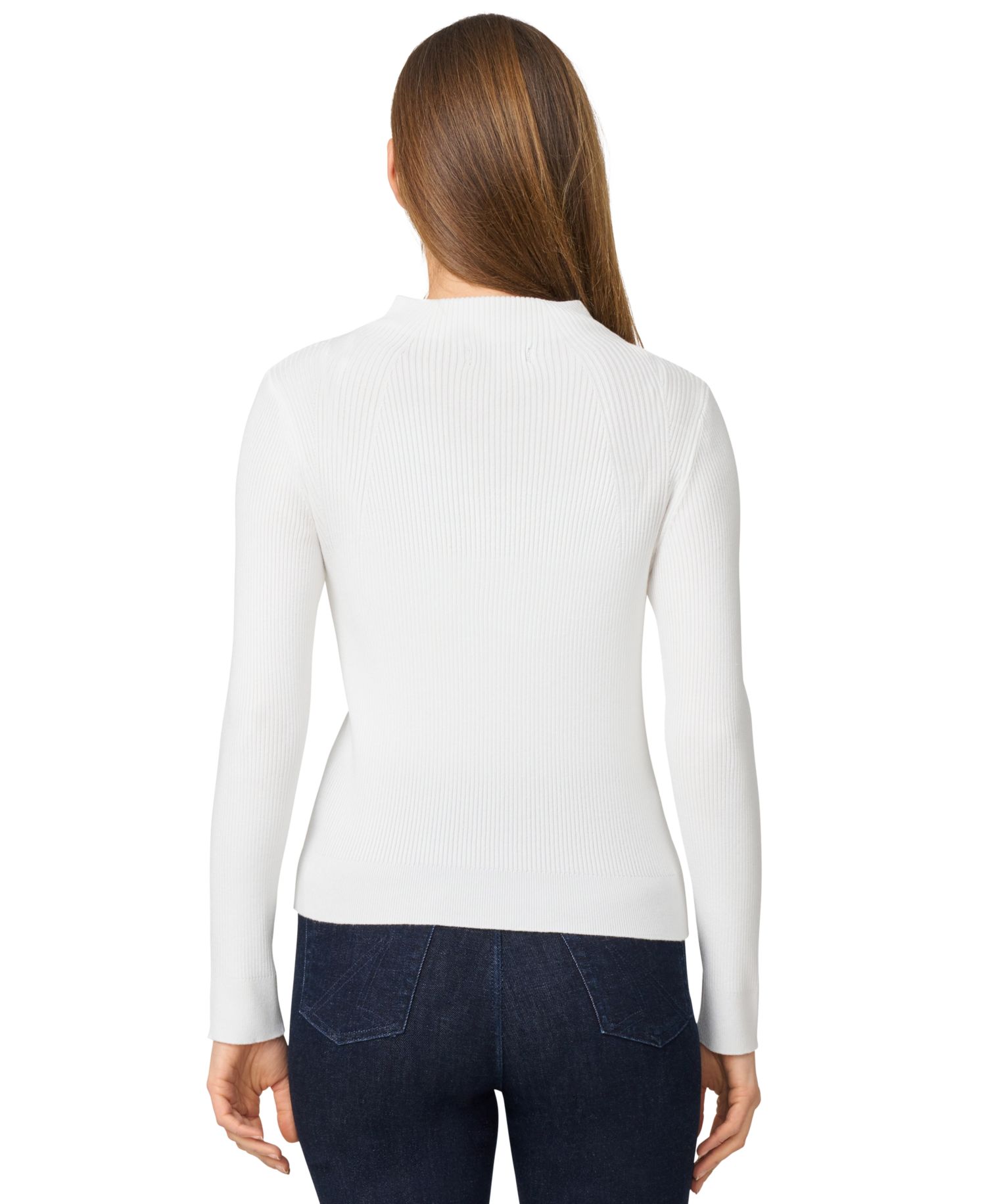 Women's Mock-Neck Rib-Knit Sweater
