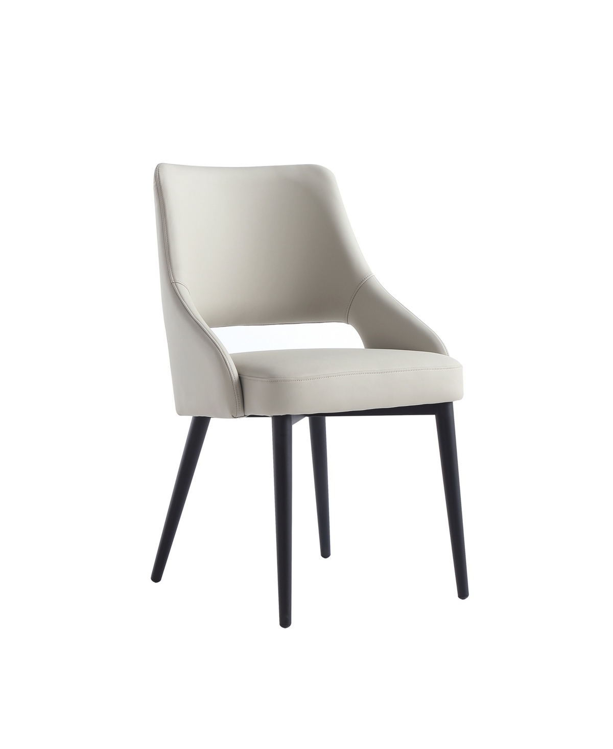 Manhattan Comfort Tremont Leatherette Upholstered Dining Chair In Gray