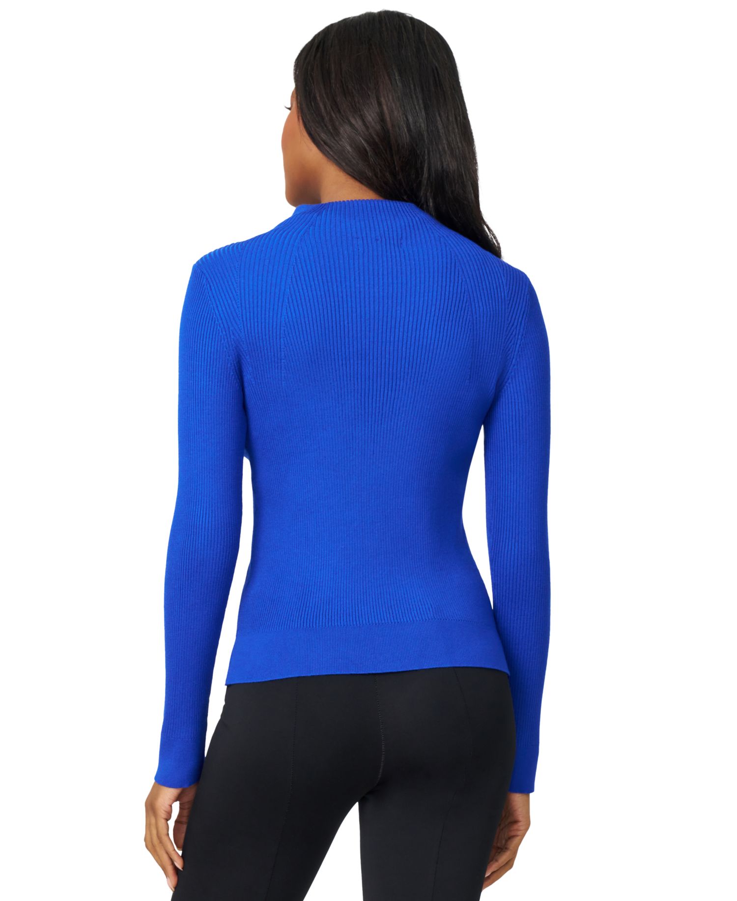 Women's Mock-Neck Rib-Knit Sweater
