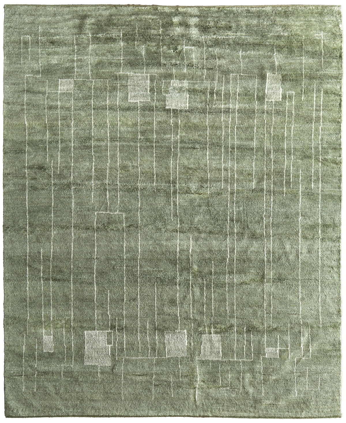 Feizy Agape 69hbf 5'6"x8'6" Area Rug In Green