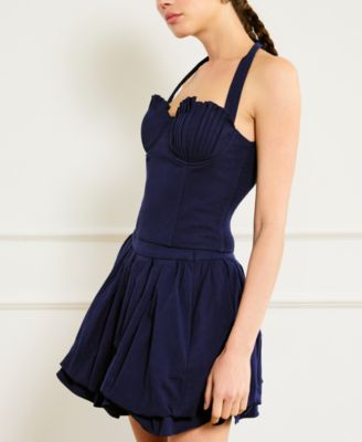 Women's Pearla Pleated-Bust Halter Top