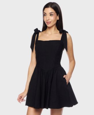 b smart juniors sleeveless fit flare dress B. Smart Womens Juniors Halter Neck Sleeveless Fit + Flare Dress, Color:  Pink Blush