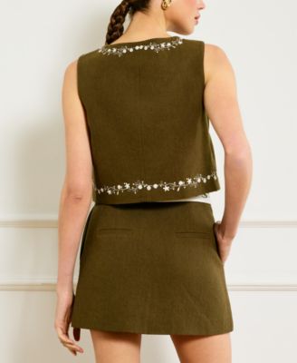 Women's Brea Embroidered Foldover Mini Skirt