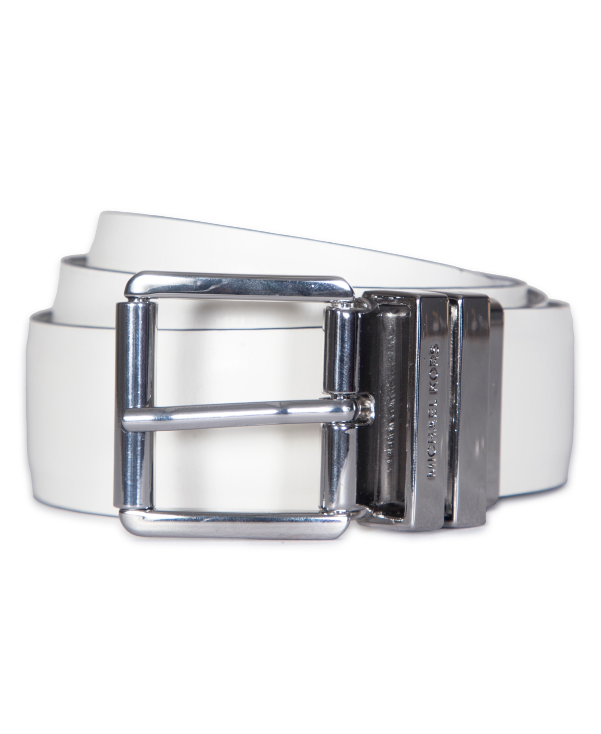 Micheal Kors Women's Flattened Edge Reversible Belt - Optic White