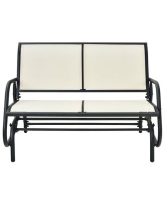 Patio Swing Glider Bench Loveseat Rocking Chair Backyard Poolside