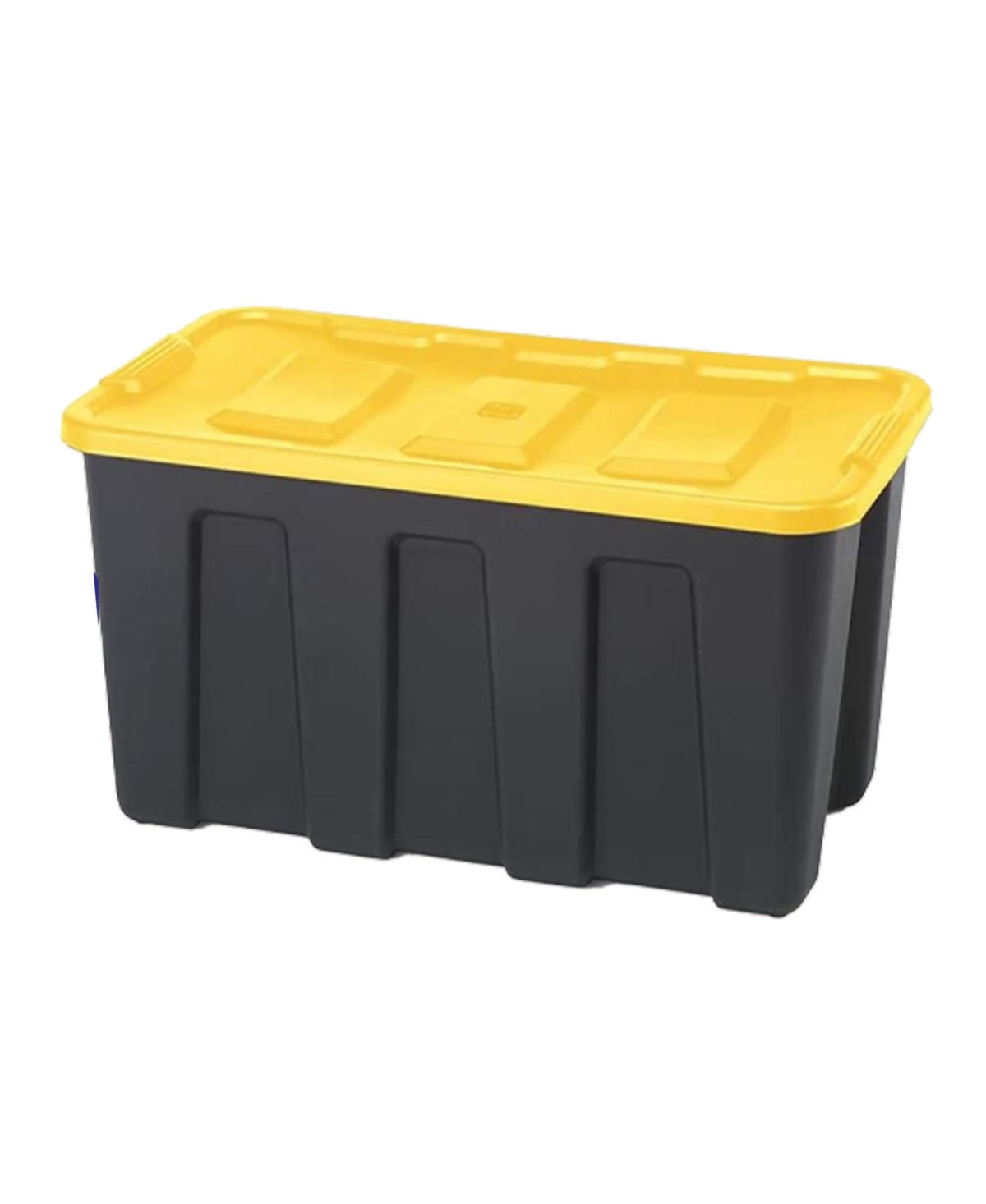 34 Gallon Durabilt Home Storage Container w/Lid, Black/Yellow (2 Pack