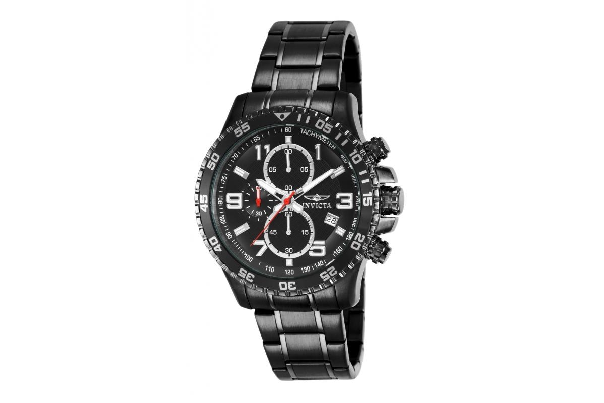 Men's 14879 Specialty Quartz Chronograph Grey Dial Watch - Black