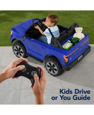 Kids 24V Ride On Truck Officially Licensed Ford Lightning w/ Remote, LED Lights, 2 Speeds