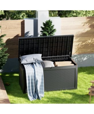 260 Gal 0utdoor Storage Resin Deck Box Large Patio Storage Container