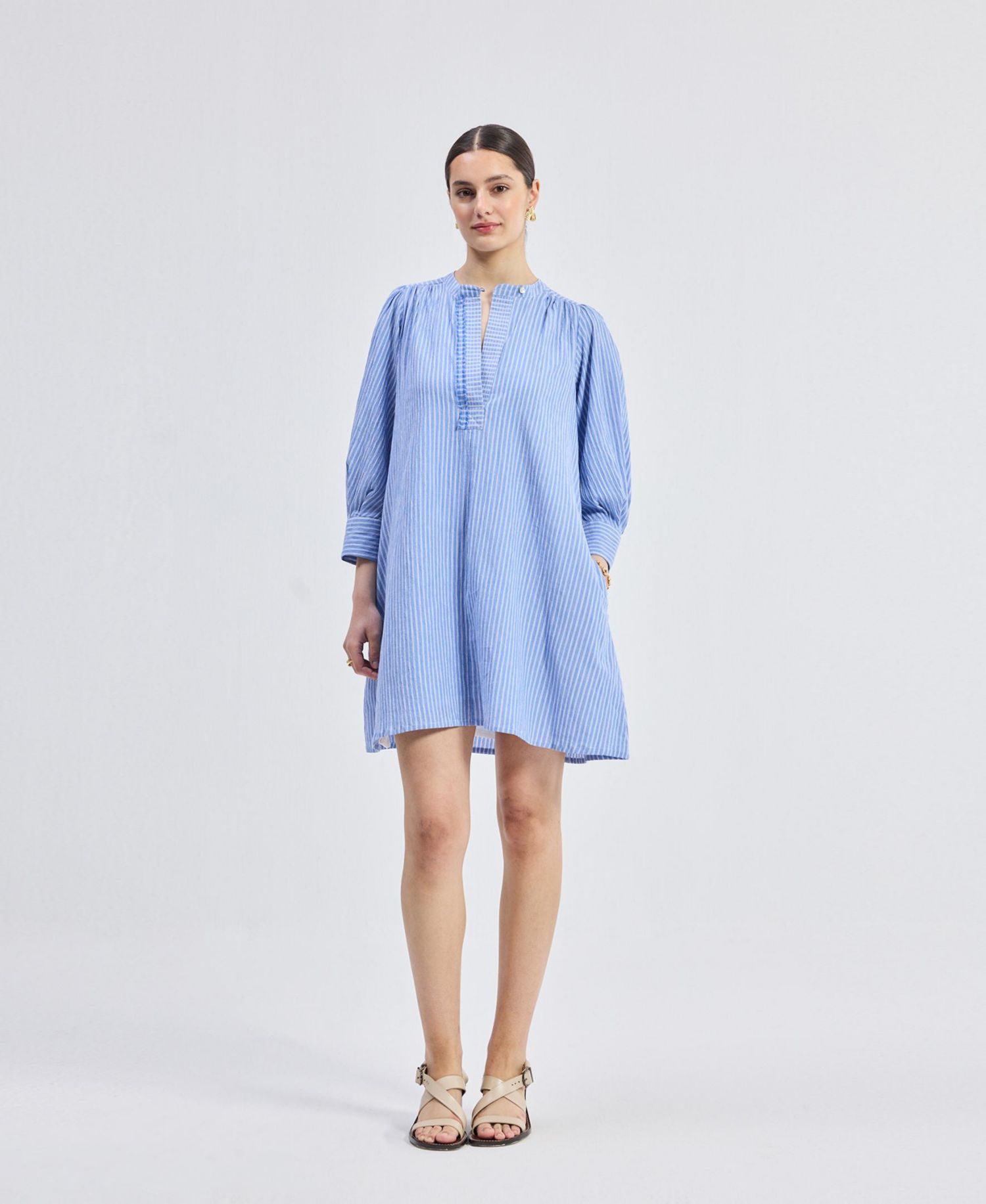 Women's Oversized Tunic Dress with Optional Belt