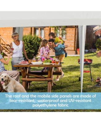 10 x 30 Feet Canopy Tent with 5 Removable Sidewalls for Party Wedding