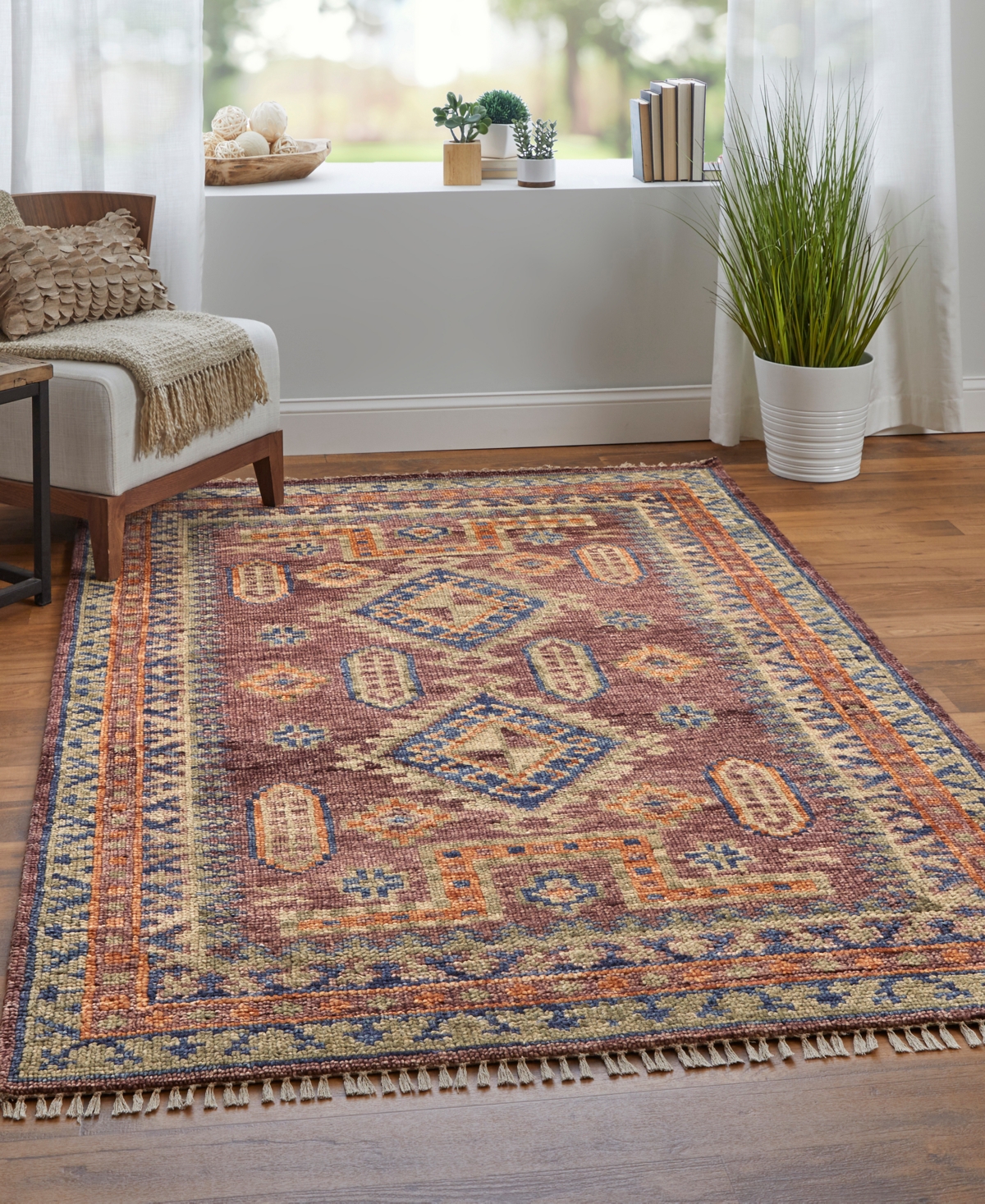 Feizy Fillmore 6929f 3'x5' Area Rug In Red