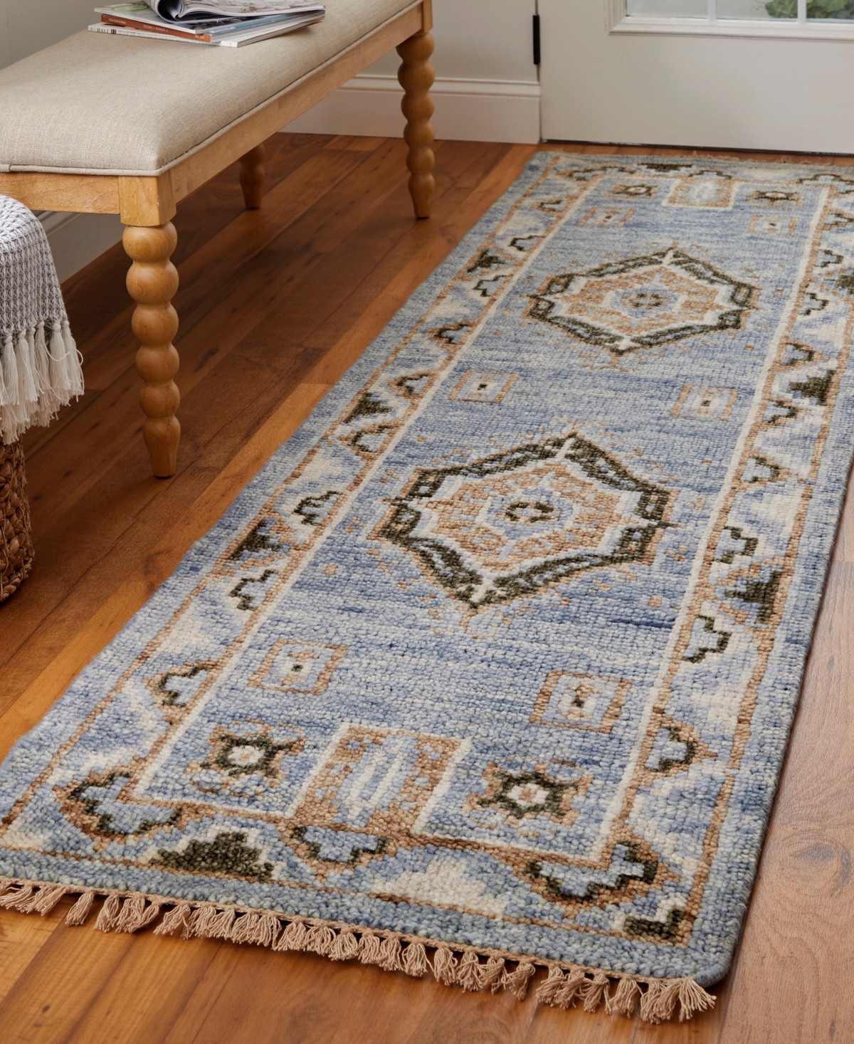 Feizy Fillmore 6935f 2'6"x14' Runner Area Rug In Blue