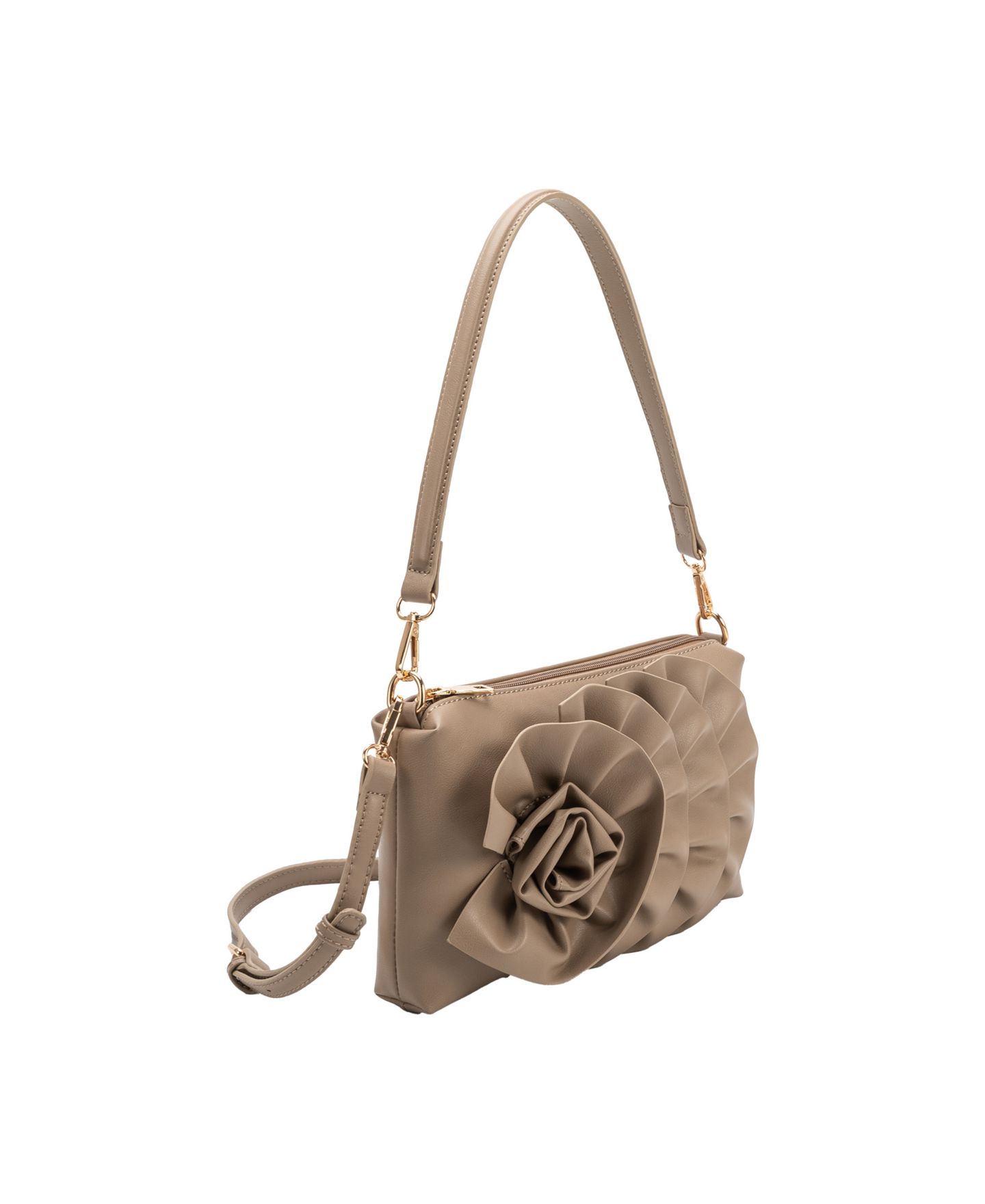 Женская сумка Melie Bianco Florence Medium Shoulder, цвет: Серо-коричневый — фото 3