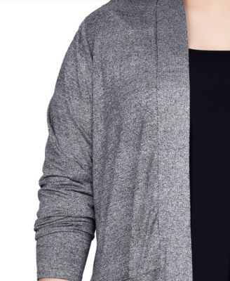 Plus Size Long Sleeve Knit Cardigan Sweater