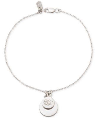 Lauren Ralph Lauren - Sterling Silver Logo Coin Link Bracelet