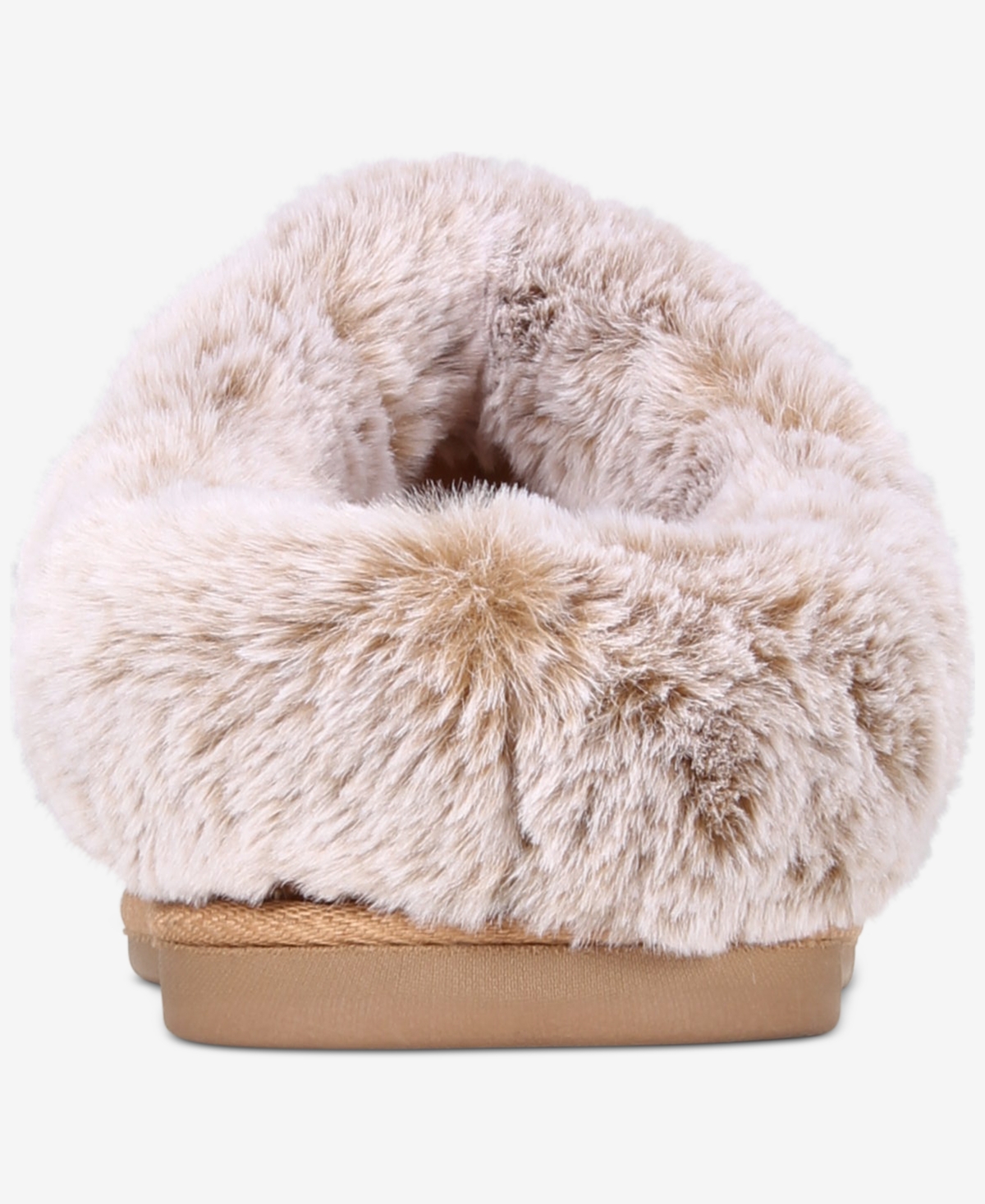 State Of Day Women's Boxed Faux-fur-collar Clog Slippers, Macy's Exclusive In Brown