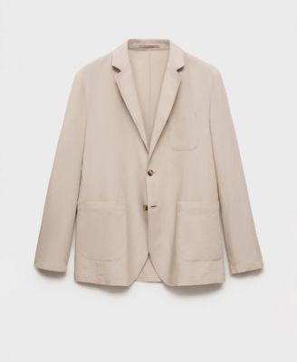 Men's Slim-Fit Linen Jacket