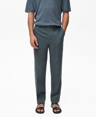 MANGO - Men's Linen Straight Pants