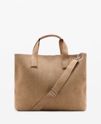MANGO - Men's Raffia Tote Bag