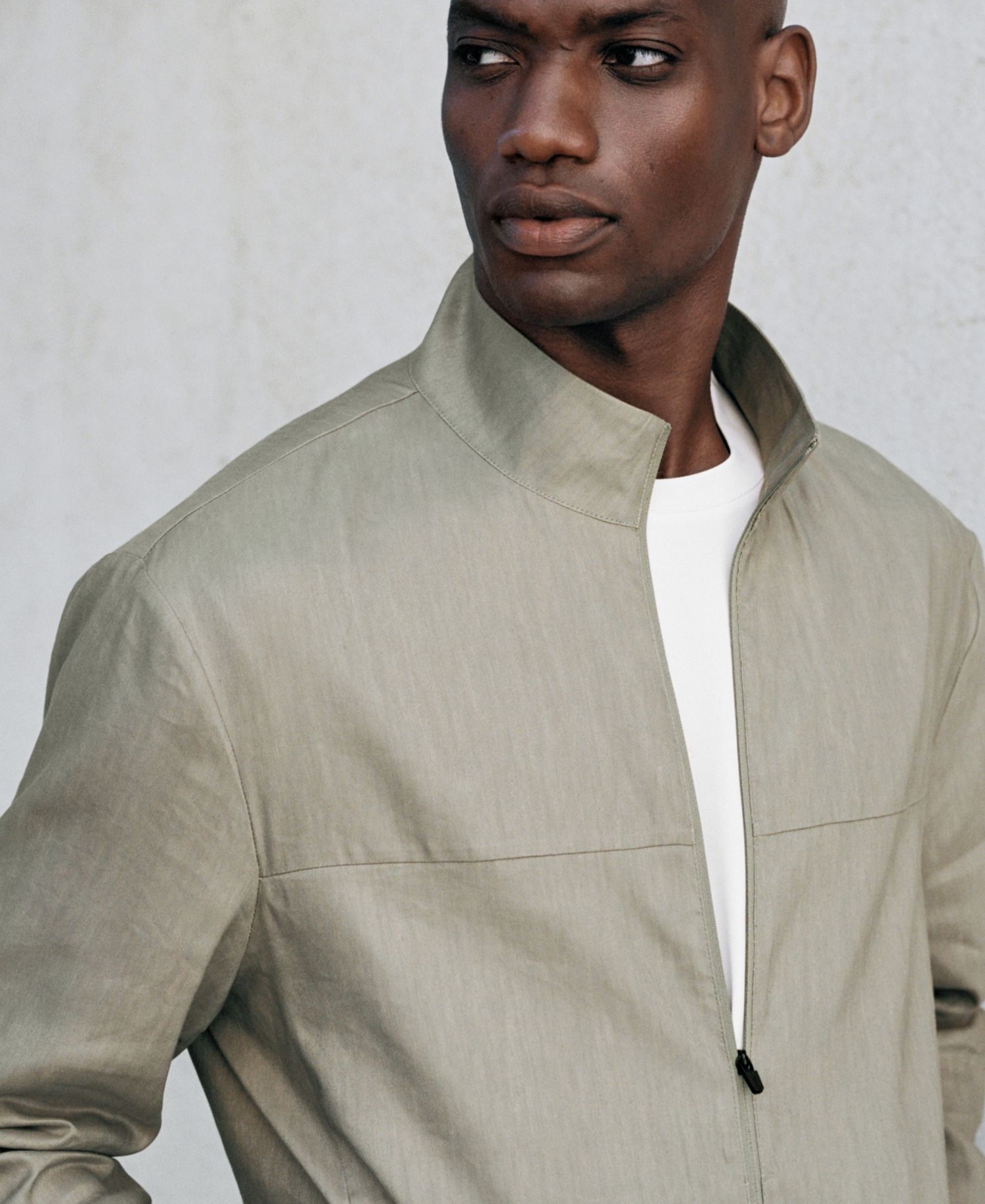 Men's Zipper Linen Jacket