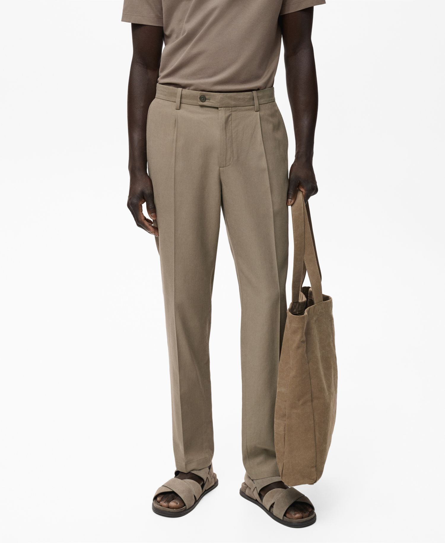 Men's Cotton Tapered Crop Pants