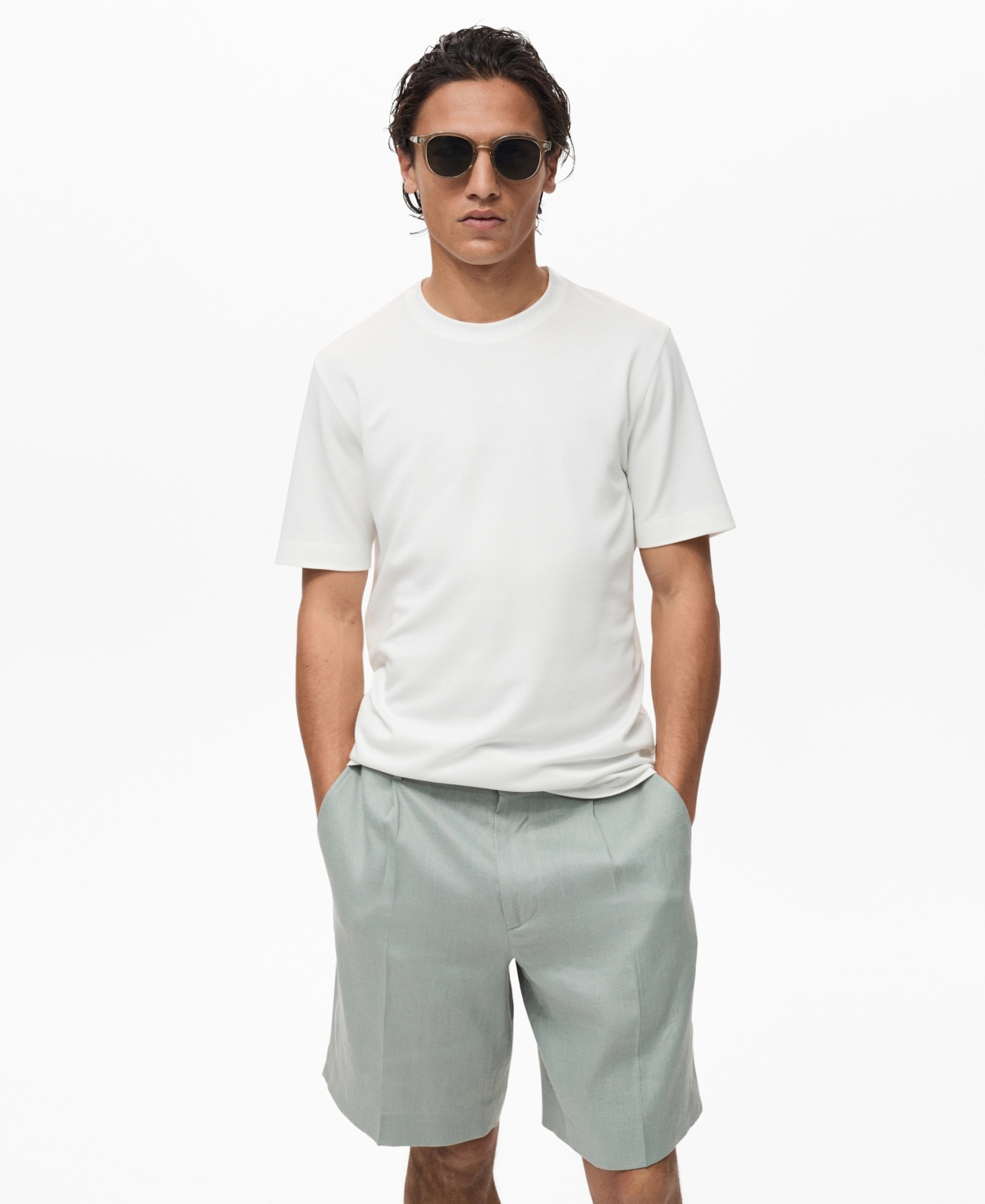 Men's Short-Sleeved Lyocell T-Shirt - Mink Gray