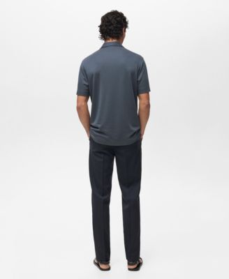 Men's Bowling Collar Lyocell Polo Shirt