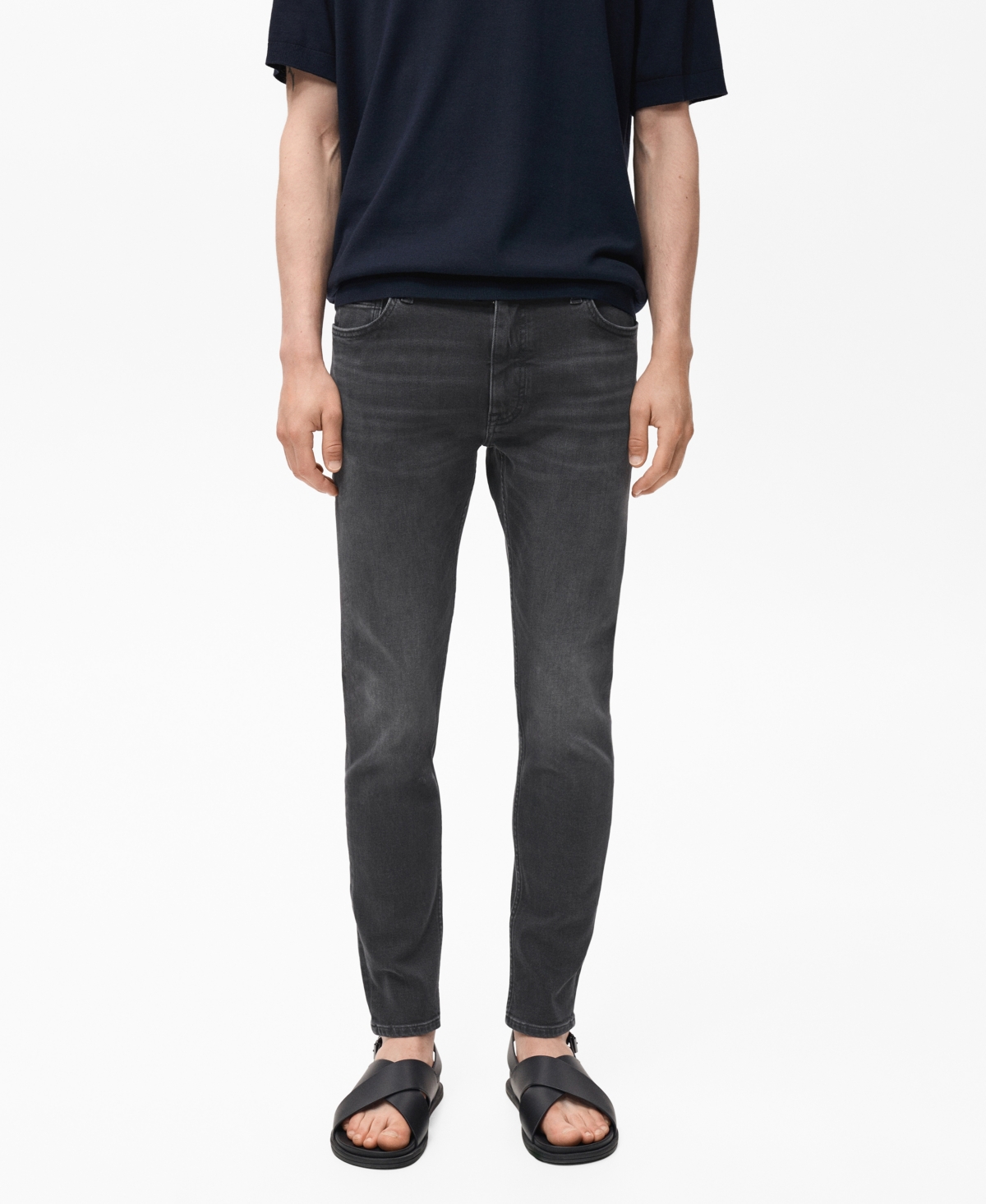 Mango Jude Skinny Jeans In Gray