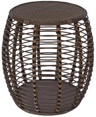 20" Java Rattan Handwoven End Table