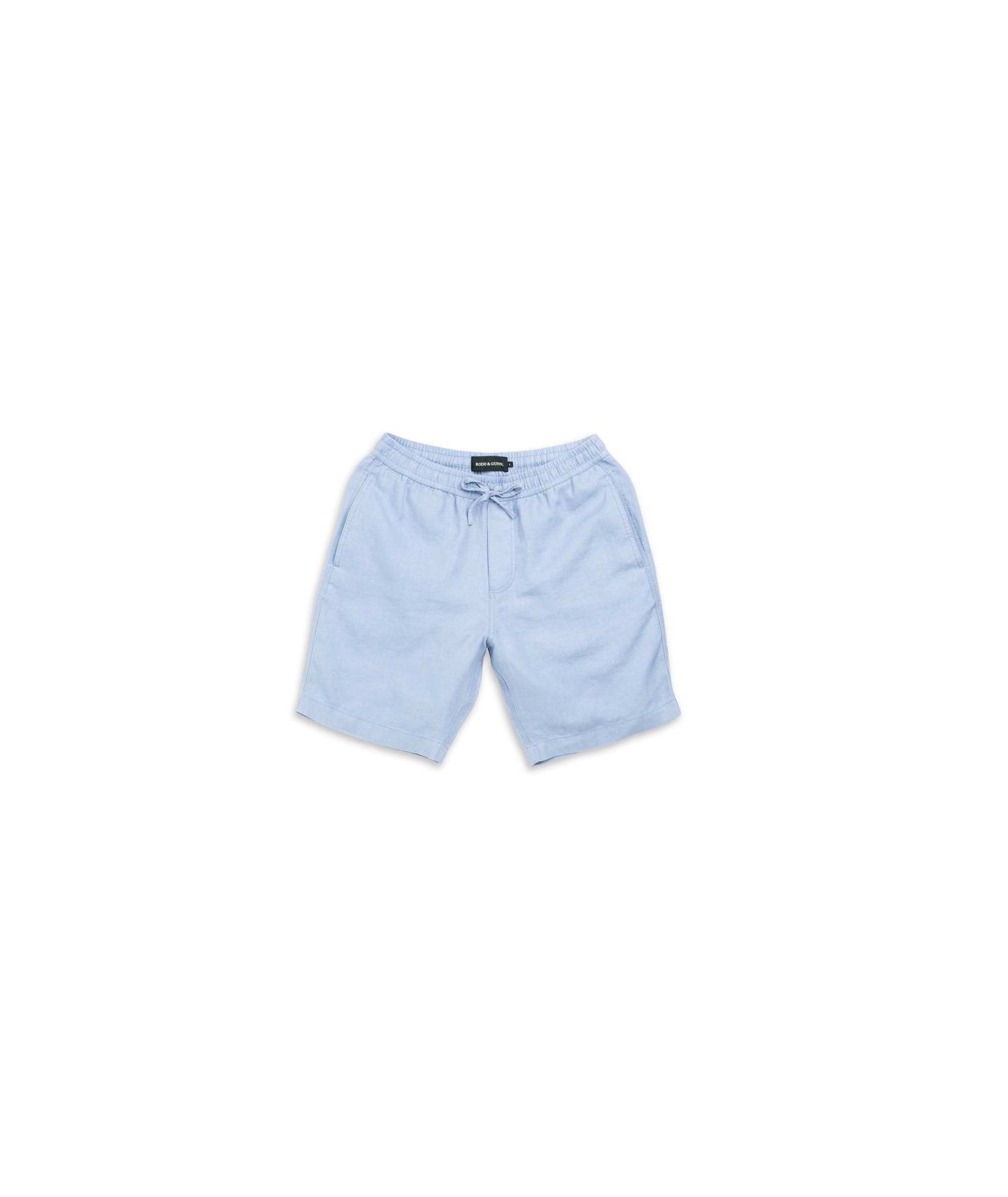 Мужские шорты Rodd & Gunn Linen 9" Resort, цвет: Шамбре синий — фото 9