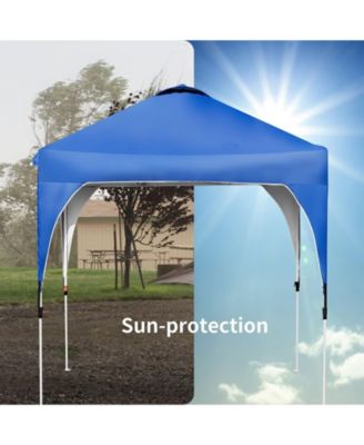 6.6 x 6.6 FT Pop Up Height Adjustable Canopy Tent with Roller Bag