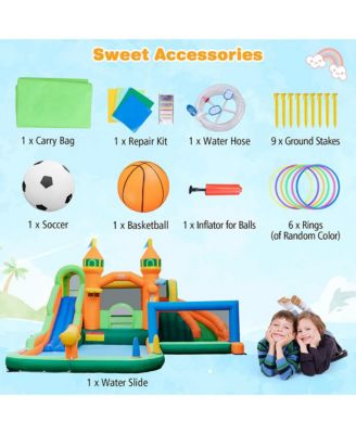 Kids Inflatable Water Slide Park w/ Splash Pools Wet Dry Combo Blower Excluded