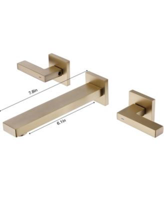 Two-Handle Wall Mounted Bathroom Faucet