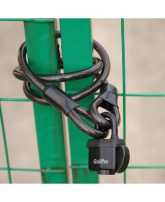 Cable Lock，Guliffen 4 ft. Steel Cable with Looped Ends, Heavy Duty Anti Theft Bike Lock Cablefor Motorcycle, Jet Skis, Grill,Gate, and Fence