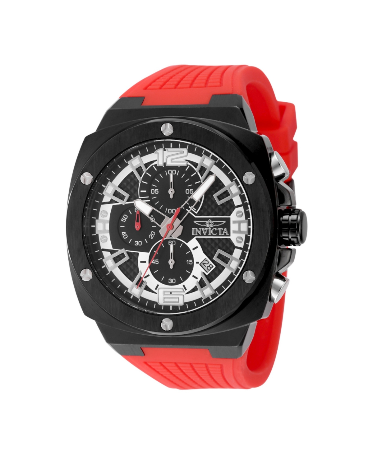 Men's 48880 Invicta Racing Quartz Chronograph Black Dial Watch - Red