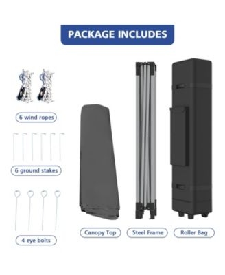 10 x 20 Feet Adjustable Folding Heavy Duty Sun Shelter with Carrying Bag