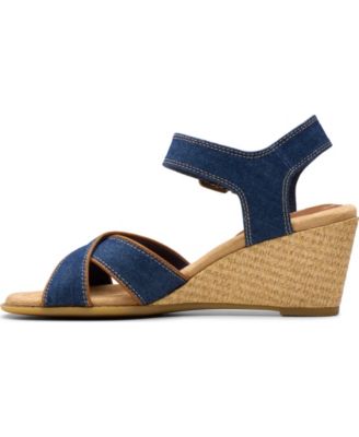 Emmalae Iris Leather Wedge Sandals