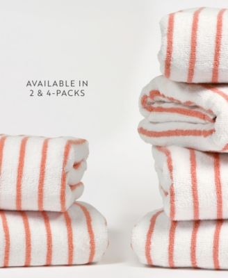 Cabana Stripe Cotton Beach Towels Set,  30" x 70"