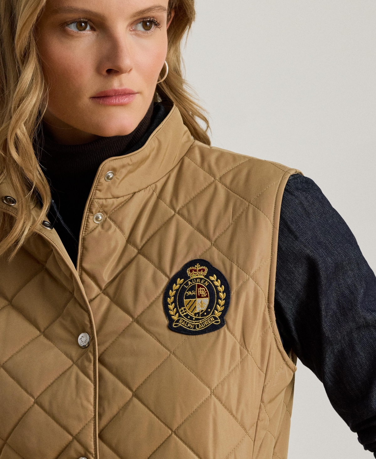 Ralph Lauren Women's Quilted Vest In Brown