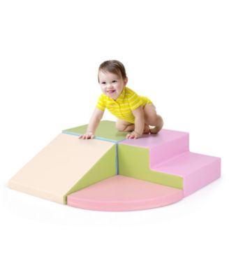 4-Piece Climb and Crawl Foam Block Play Set for Infant Baby