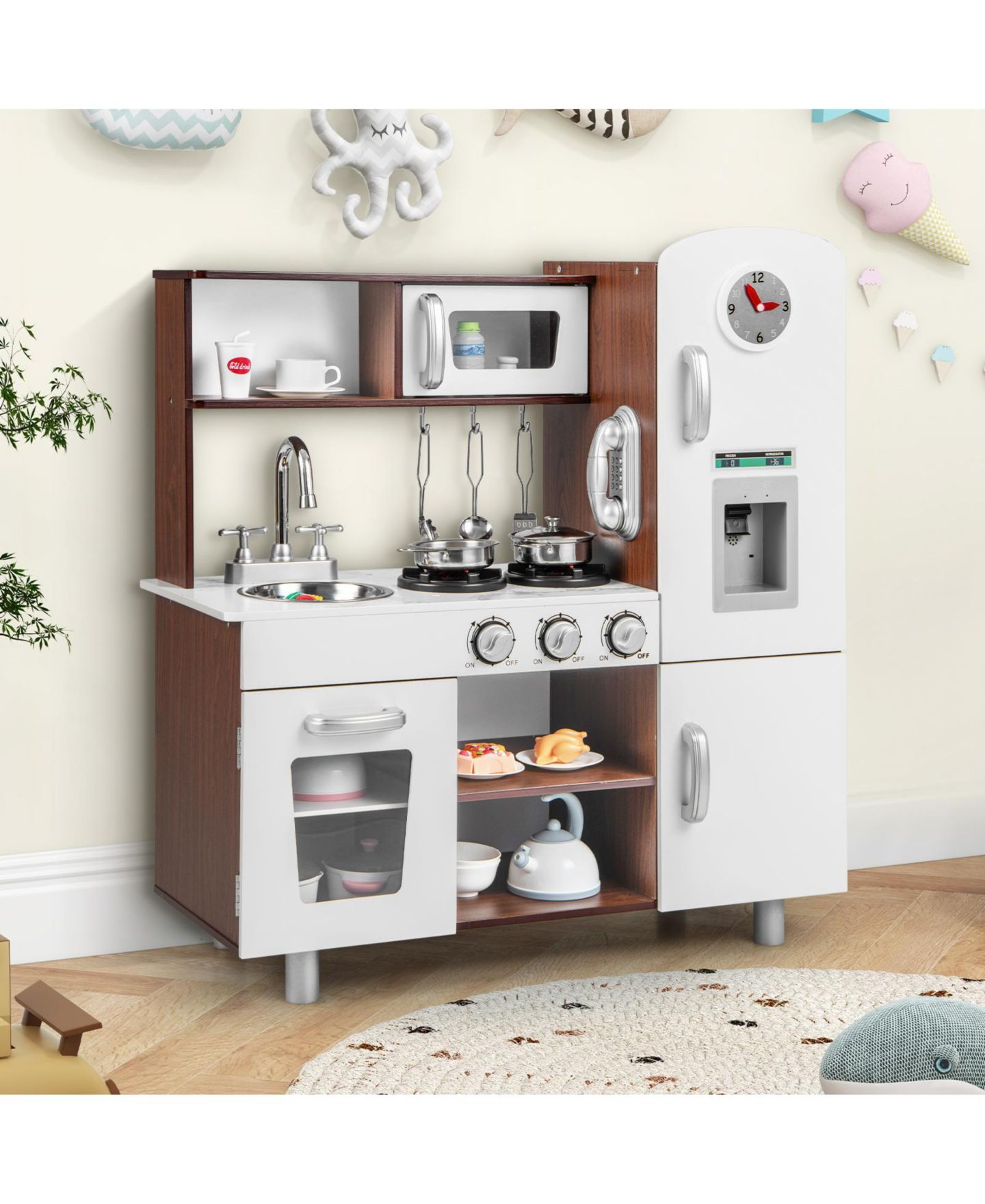 Детская игрушка Mecale Realistic Sounds and Lights Play Kitchen, Ages 3+, цвет: Белый — фото 2