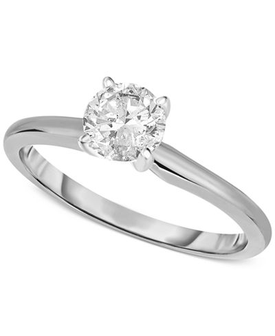 Engagement Ring, Certified Diamond (3/4 ct. t.w.) and 14k White or Yellow Gold