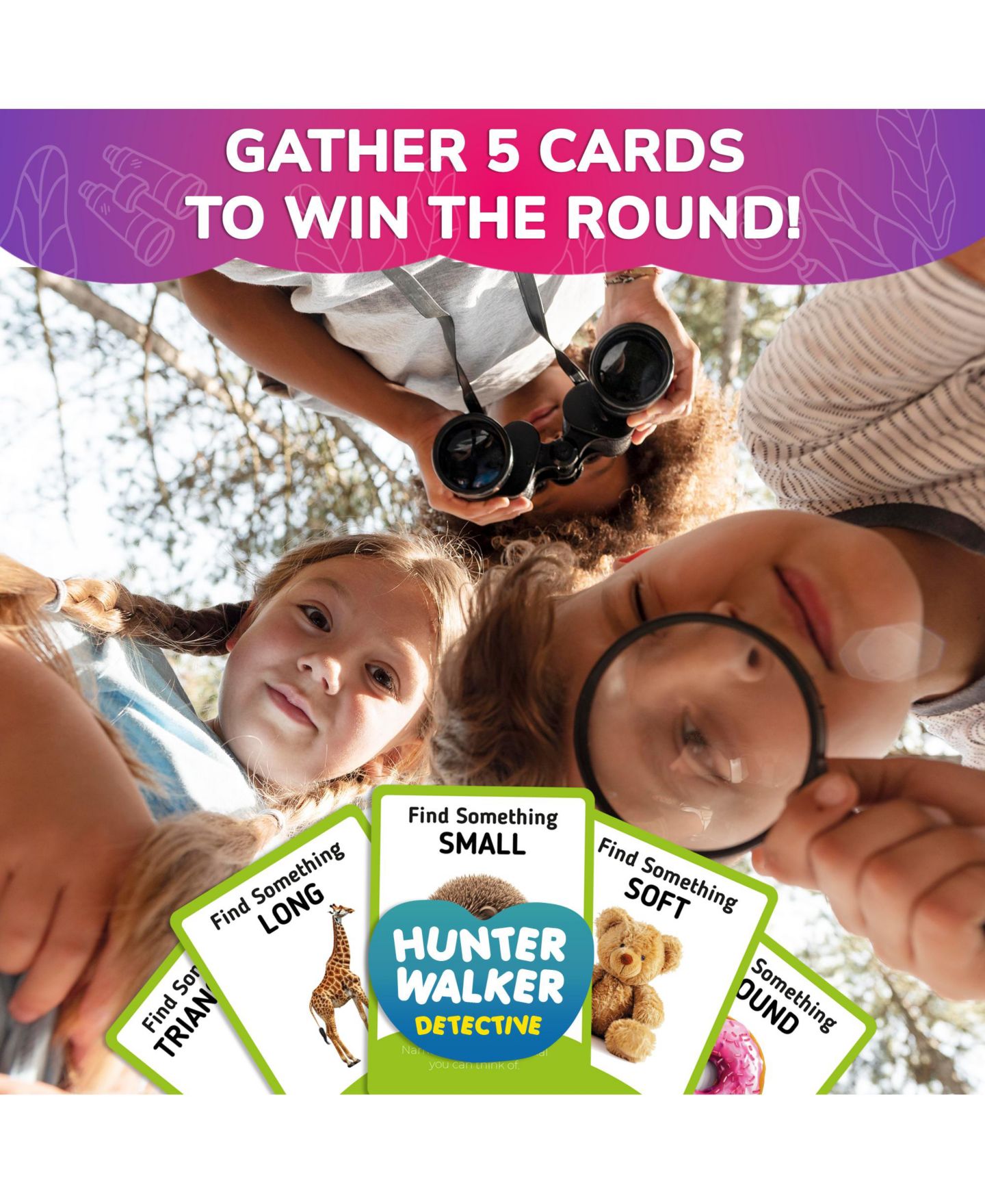 Детская игрушка Quokka Scavenger Hunt Cards 50-Card Picture-Based Team Building Party Game, Ages 4+, цвет: Adjectives & Letters — фото 5